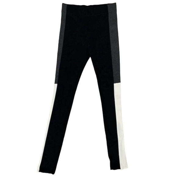 Aritzia Babaton Neil Leggings Stripes Pants Ponte Black Skinny Leg High Waist - Picture 4 of 14